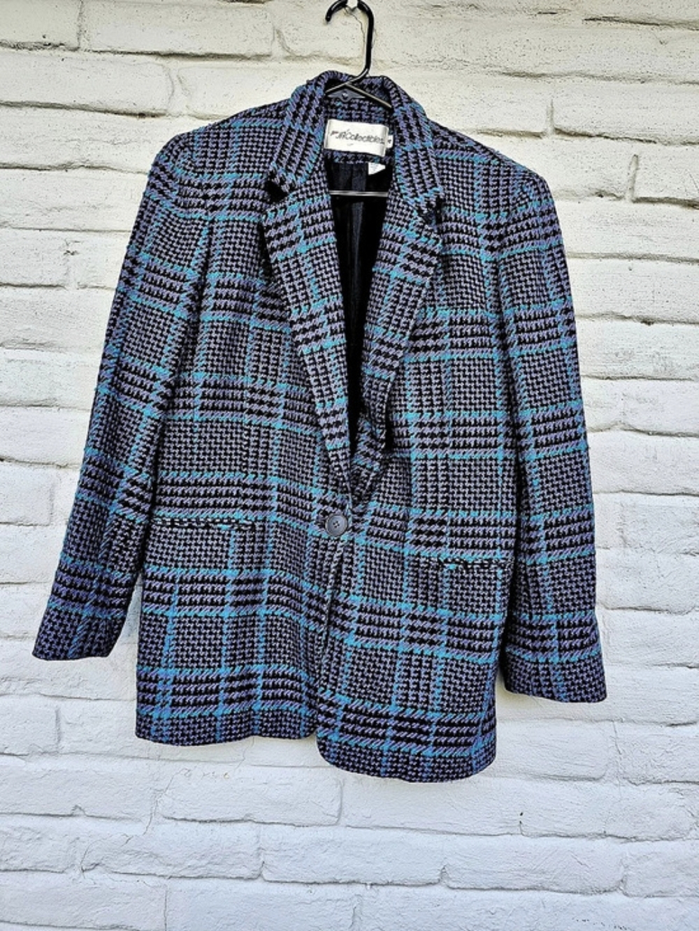 JH Collectibles Plaid Blazer in Blue & Purple Size 4